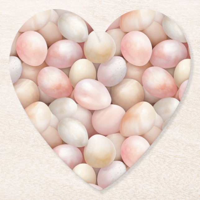 Osterpfirsich-Rosa-Eier   Untersetzer (Vorderseite)