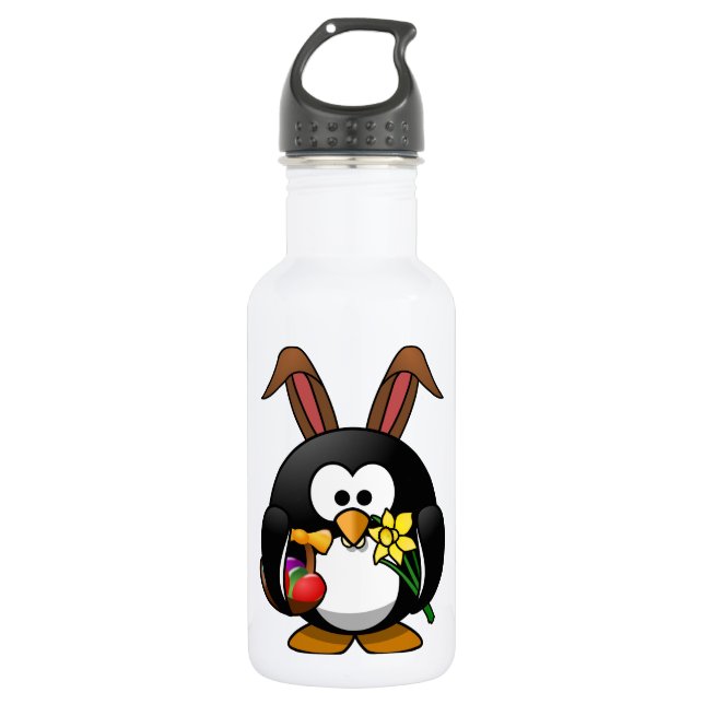 Osterpinguin Edelstahlflasche (Vorderseite)