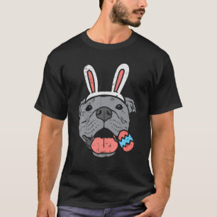 Osterpitbull Bunny Face Pittie Dog Lover Men Wom T-Shirt