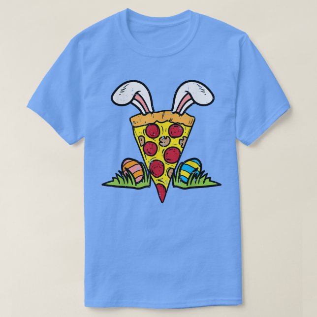 Osterpizza Slice Bunny Ears Hungerfestungen Hunger T-Shirt (Design vorne)