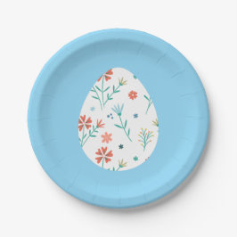 Osterplatte delikates Party gemustertes Ei Pappteller