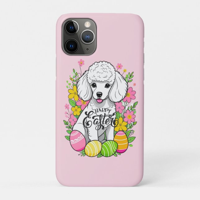 Osterpoodle mit Blume Case-Mate iPhone Hülle (Rückseite)