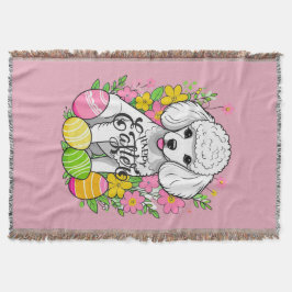 Osterpoodle mit Blume Decke