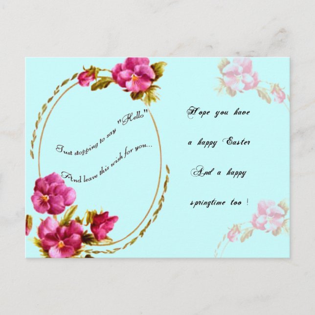 Osterpostkarte Feiertagspostkarte (Vorderseite)