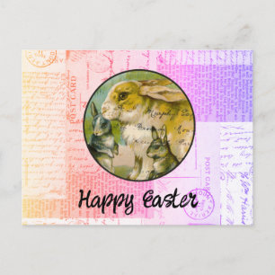 Osterpostkarte mit Vintage-Hasen Postkarte