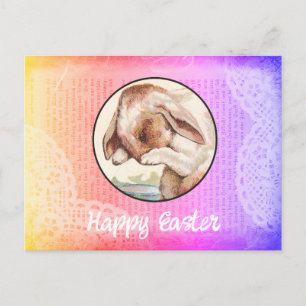 Osterpostkarte mit Vintage-Hasen Postkarte