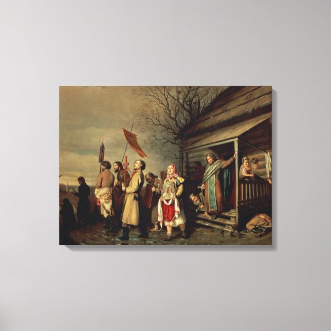 Osterprozession, 1861 leinwanddruck (Vorderseite)