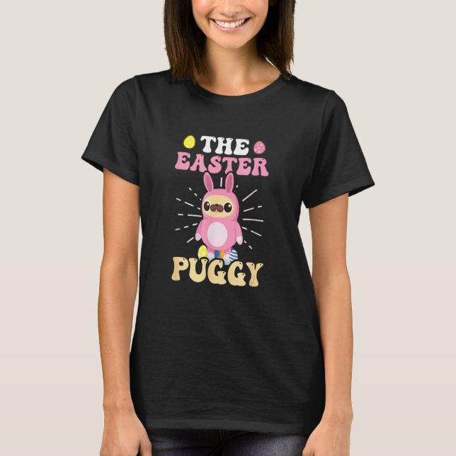 Osterpuggy Mops Osterfeier T-Shirt (Vorderseite)