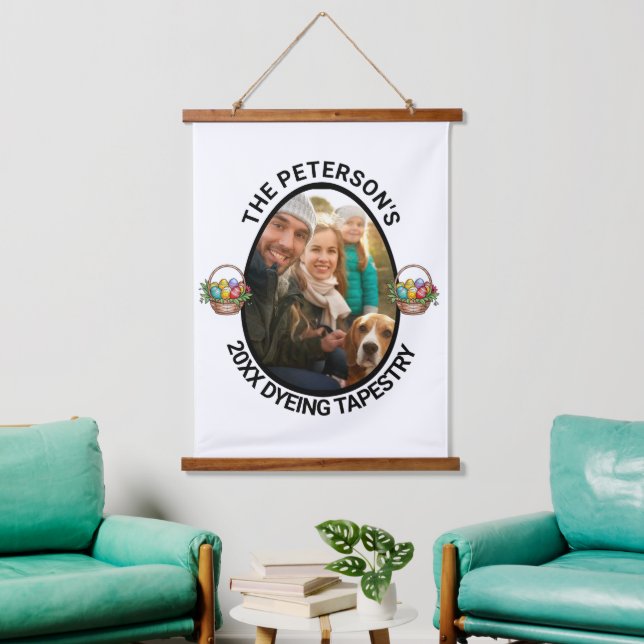 Osterpuppe | Foto-Färbung der benutzerdefinierten  Wandteppich Mit Holzrahmen (Wohnzimmer)