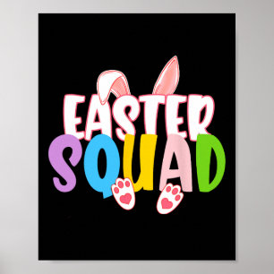 Osterquad Familie Matching Gruppe Ostereier Jagd Poster