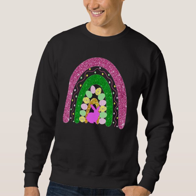 Osterrageneier Muster Purl Bunny 1 Sweatshirt (Vorderseite)