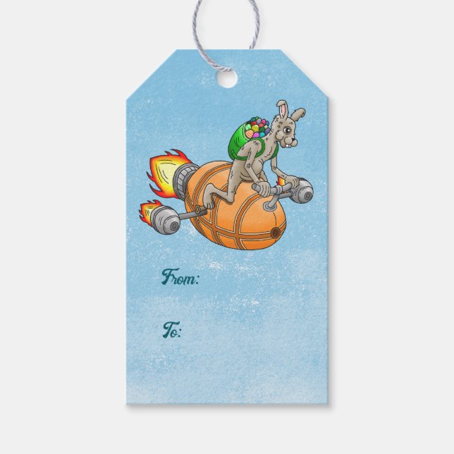 Osterraketensonnensonne Geschenkanhänger (Vorderseite)