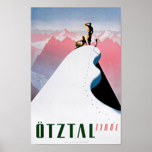 " Österreich: 1930er/heute Tirol - Winter Reise  Poster