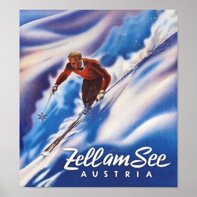 " Österreich: 2021/heute - Vintage Winter Reise  Poster (Vorne)