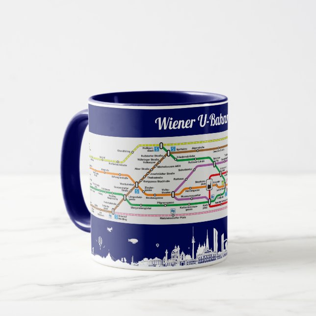 " Österreich: 2021/heute Wien - U-Bahnnetz ...  Ta Tasse (Vorderseite Links)