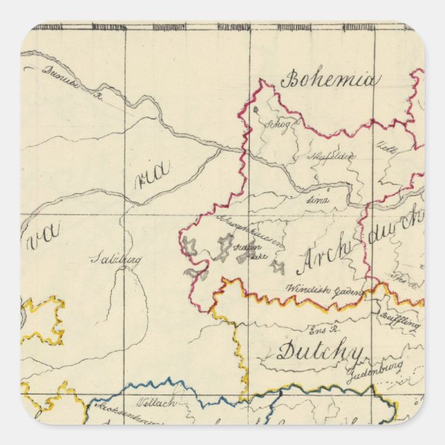 Österreich 5 quadratischer aufkleber (Vorderseite)
