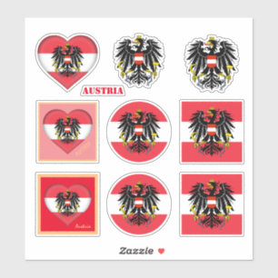 Österreich Aufkleber und österreichische Flagge,