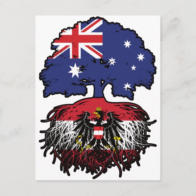 Österreich Australien Tree Roots Postkarte (Vorderseite)