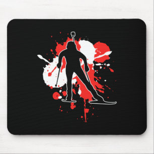 Österreich - Biathlonistin für die Flagge Österrei Mousepad