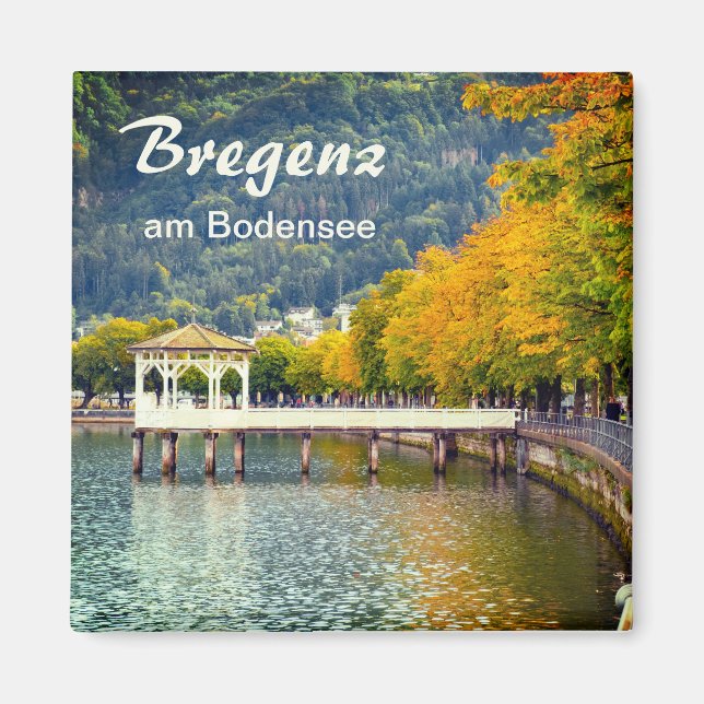 Österreich Bregenz am Bodensee im Herbst Souvenir Magnet (Vorne)