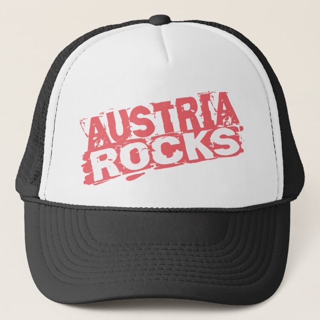 Österreich-Felsen Truckerkappe (Vorderseite)