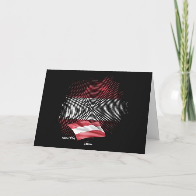 Österreich-Flagge Dankeskarte (Rückseite)