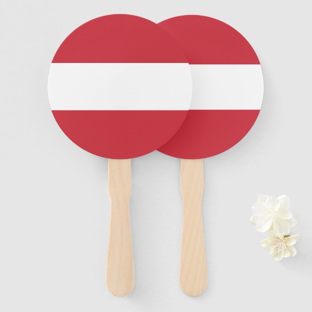 Österreich-Flagge Fächer (Vorne und Hinten)