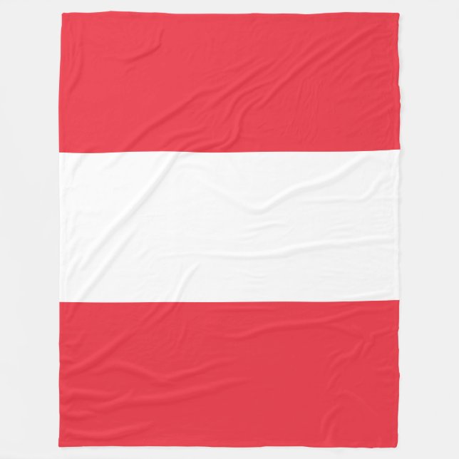 Österreich-Flagge Fleecedecke (Vorderseite)
