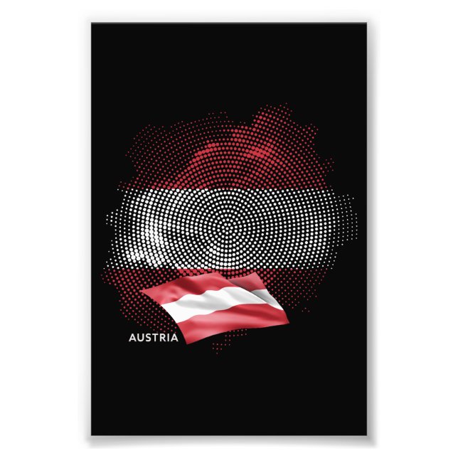 Österreich-Flagge Fotodruck (Vorne)