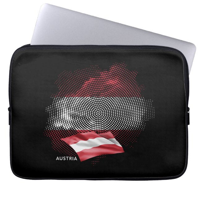 Österreich-Flagge Laptopschutzhülle (Vorderseite)