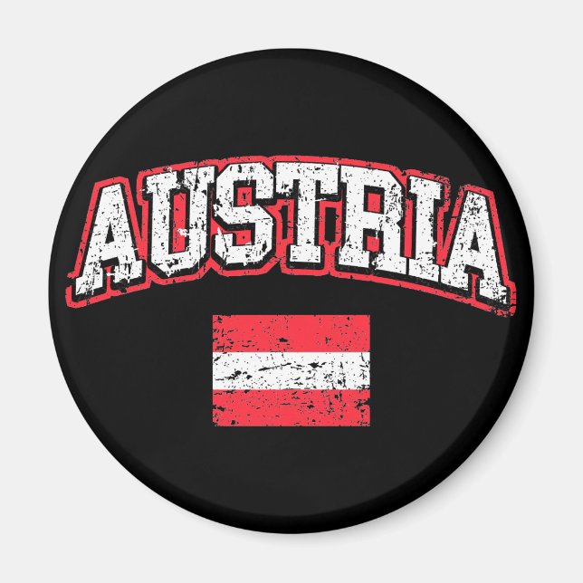 Österreich-Flagge Magnet (Vorne)