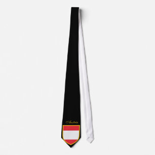Österreich-Flagge Personalisiert - Benutzerdefinie Krawatte