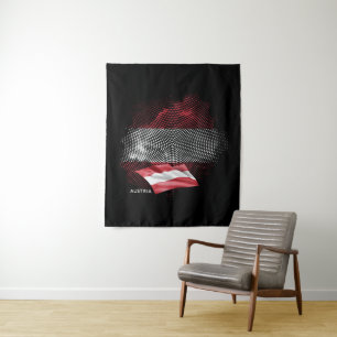 Österreich-Flagge Wandteppich