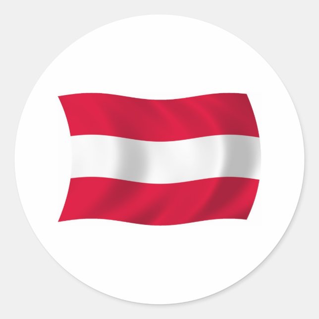 Österreich Flaggen Aufkleber (Vorderseite)