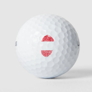 Österreich Flaggen-Fingerabdruck Land-Kennziffer Golfball