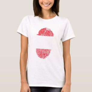 Österreich Flaggen-Fingerabdruck Land-Kennziffer T-Shirt