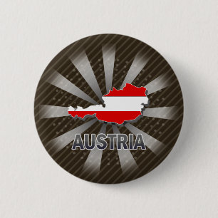 Österreich-Flaggen-Karte 2,0 Button
