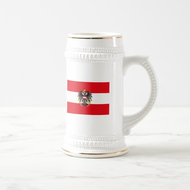 Österreich-Flaggen-Tasse Bierglas (Rechts)