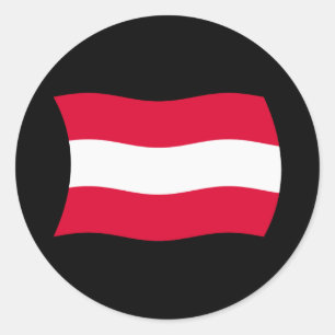 Österreich Flaggenaufkleber Runder Aufkleber