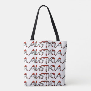 Österreich Flaggenfarbtypografie - Europäisches La Tasche