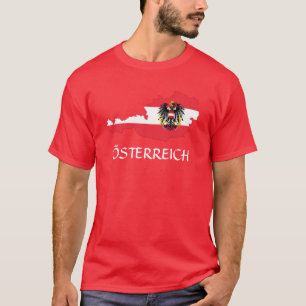 Österreich Flaggenkarte "Österreich" T - Shirt