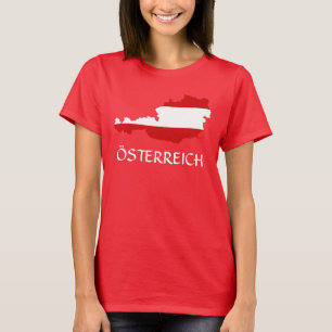 Österreich Flaggenkarte "Österreich" T - Shirt