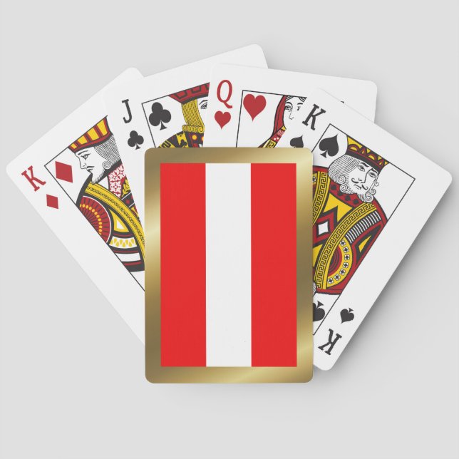 Österreich Flaggenplatzierungskarten Spielkarten (Rückseite)