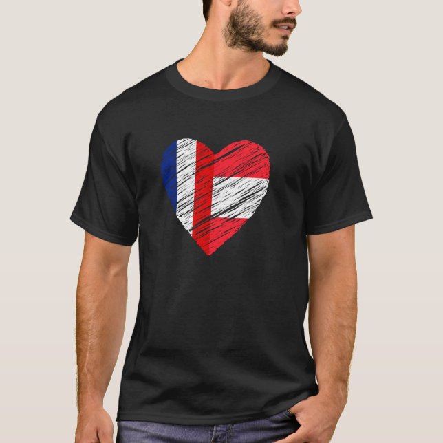 Österreich Frankreich Herzlich Willkommen bei der  T-Shirt (Vorderseite)