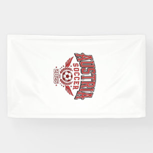 Österreich Fußball 2026 Fußball Fett Land Typograf Banner
