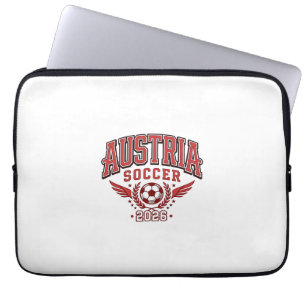 Österreich Fußball 2026 Fußball Fett Land Typograf Laptopschutzhülle