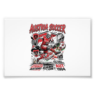Österreich Fußball Skelett Stürmer Nationen Poster