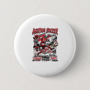 Österreich Fußball Skelett Stürmer Nationen Poster Button