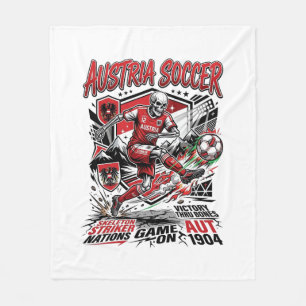 Österreich Fußball Skelett Stürmer Nationen Poster Fleecedecke