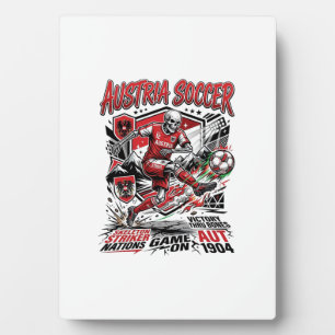 Österreich Fußball Skelett Stürmer Nationen Poster Fotoplatte